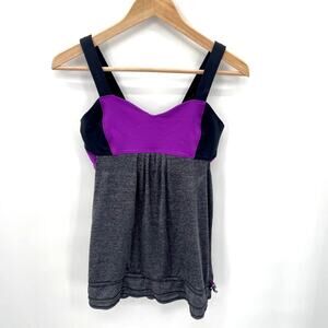 Lululemon Rest Less Purple & Grey Active Tank // 6